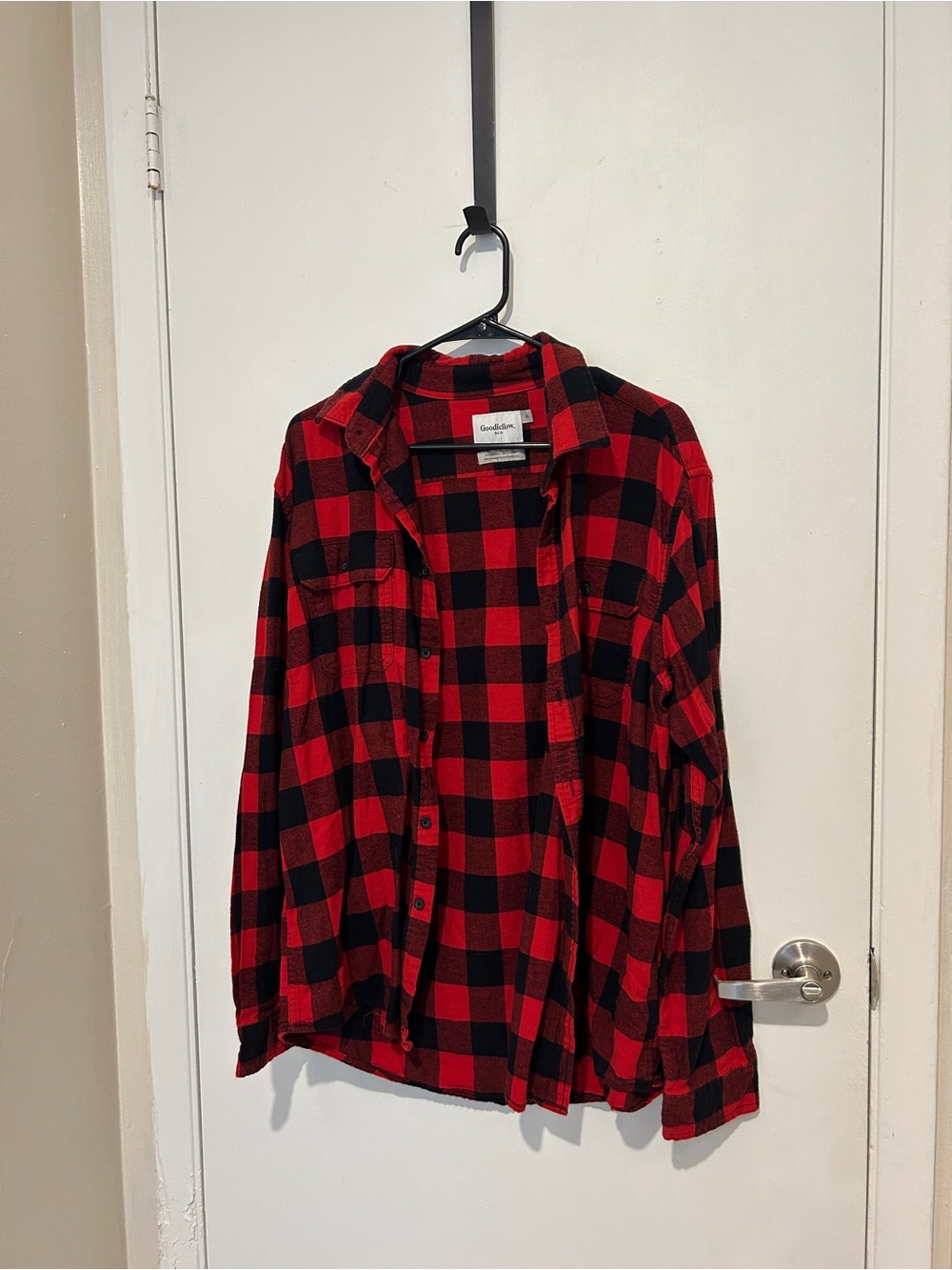 Goodfellow & Co. red and black plaid flannel